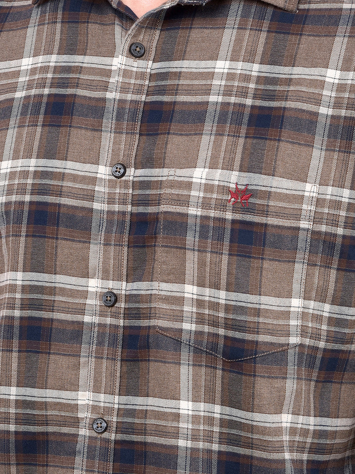 Brown Checked Shirt