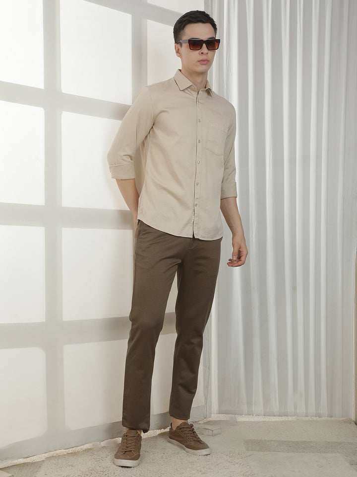 Structured Beige Shirt