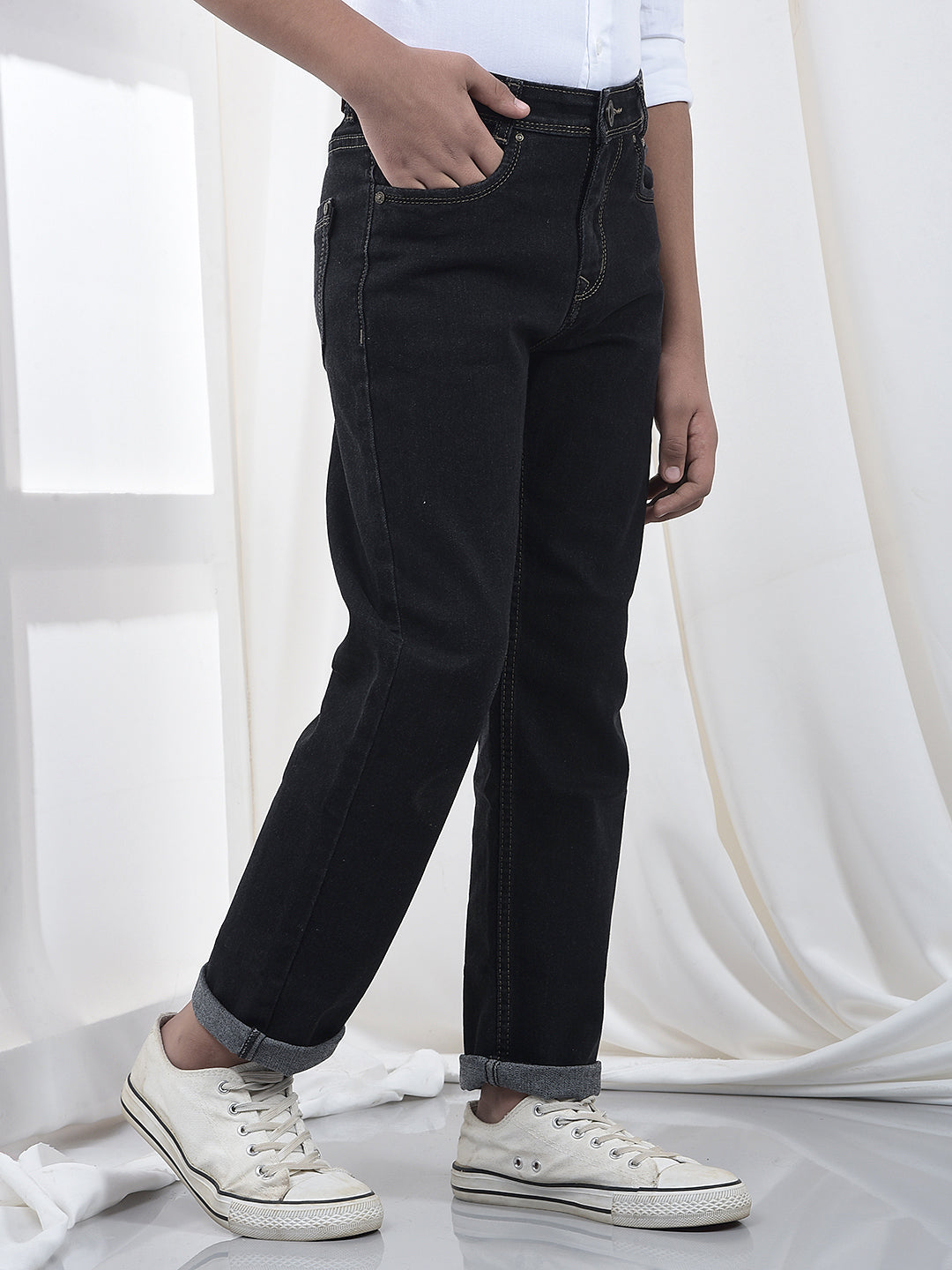 Dapper Black Straight Jeans