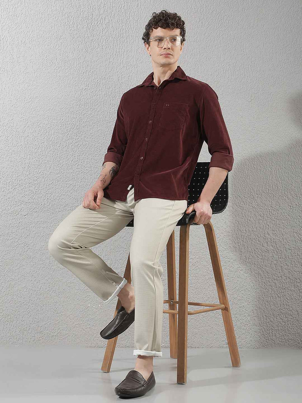 Oatmeal Beige Knitted Trousers