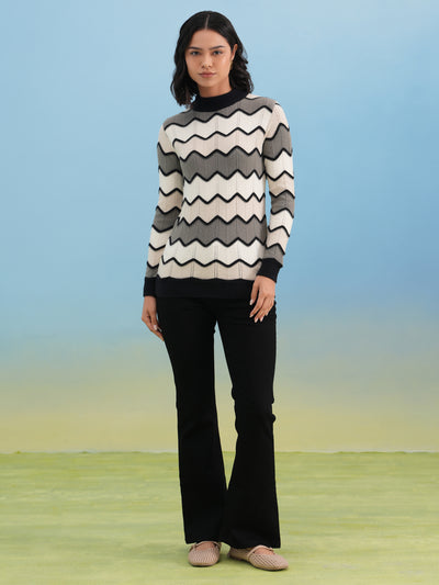 Dapper Black Chevron Sweater