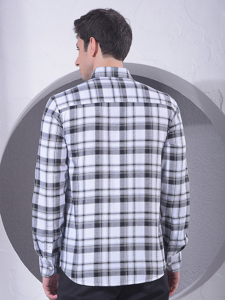 White Checked 100% Cotton Shirt