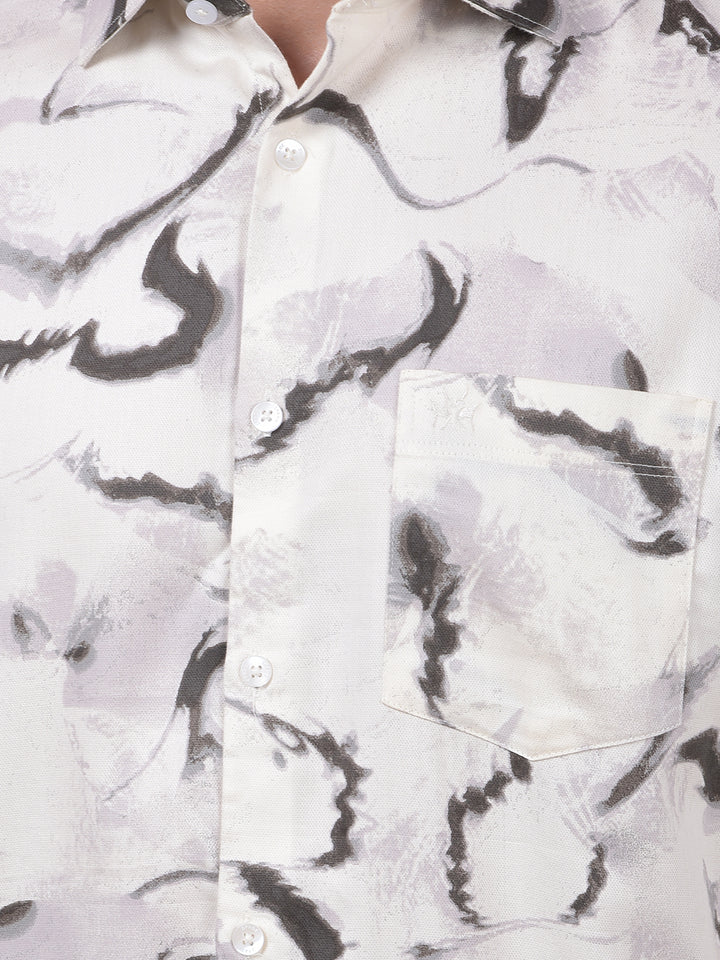 Chic Grey Printed Shirt