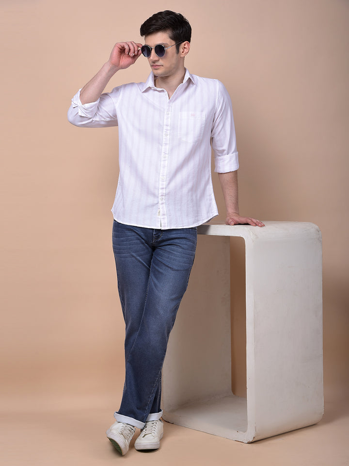 Navy Blue Straight Jeans