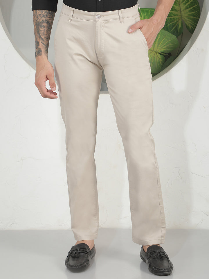 Classic Biscotti Beige Straight Trousers