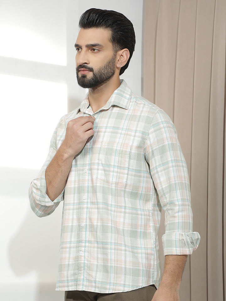Multi-Color Checked 100% Cotton Shirt