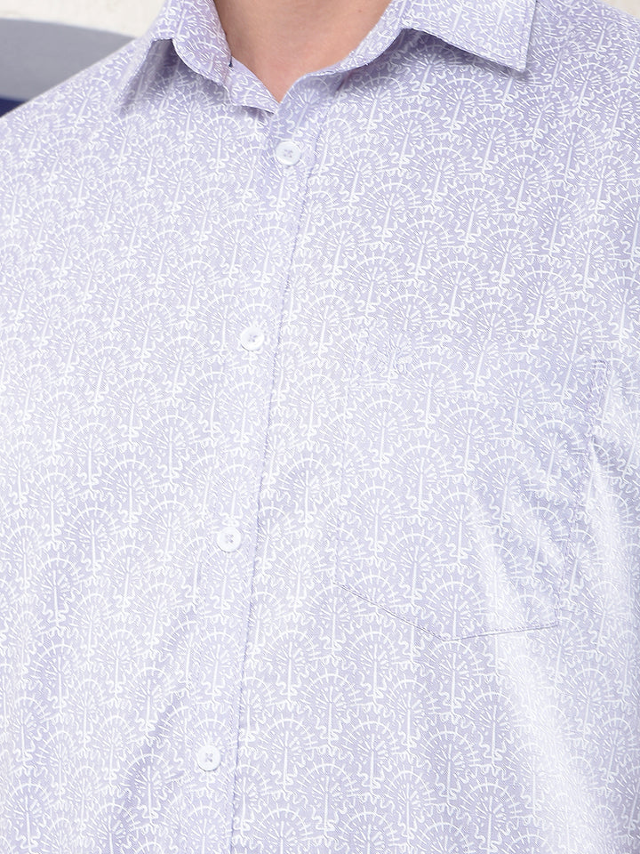 Purple Soft-Tone Pattern Shirt