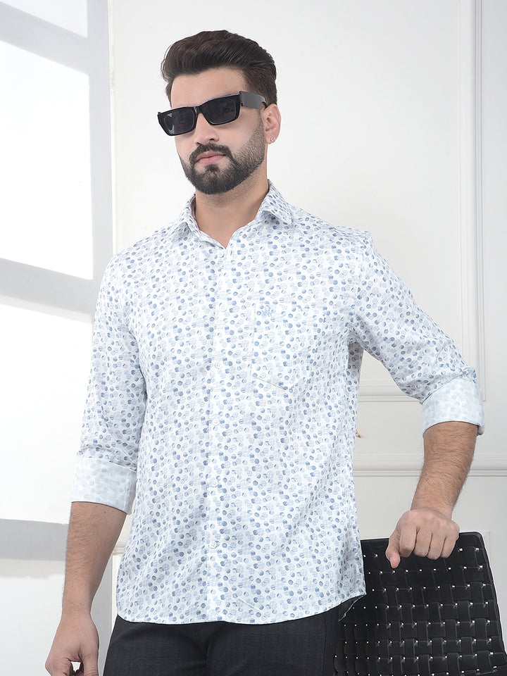 Cirrus Sky Blue Polka Dot Shirt
