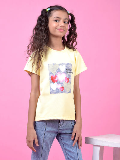 Yellow Graphic Print T-Shirt