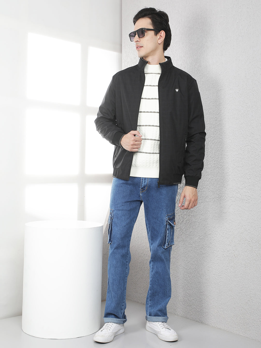 Relaxed Void Black Checked Jacket