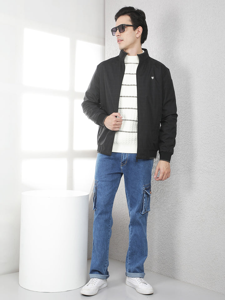 Relaxed Void Black Checked Jacket
