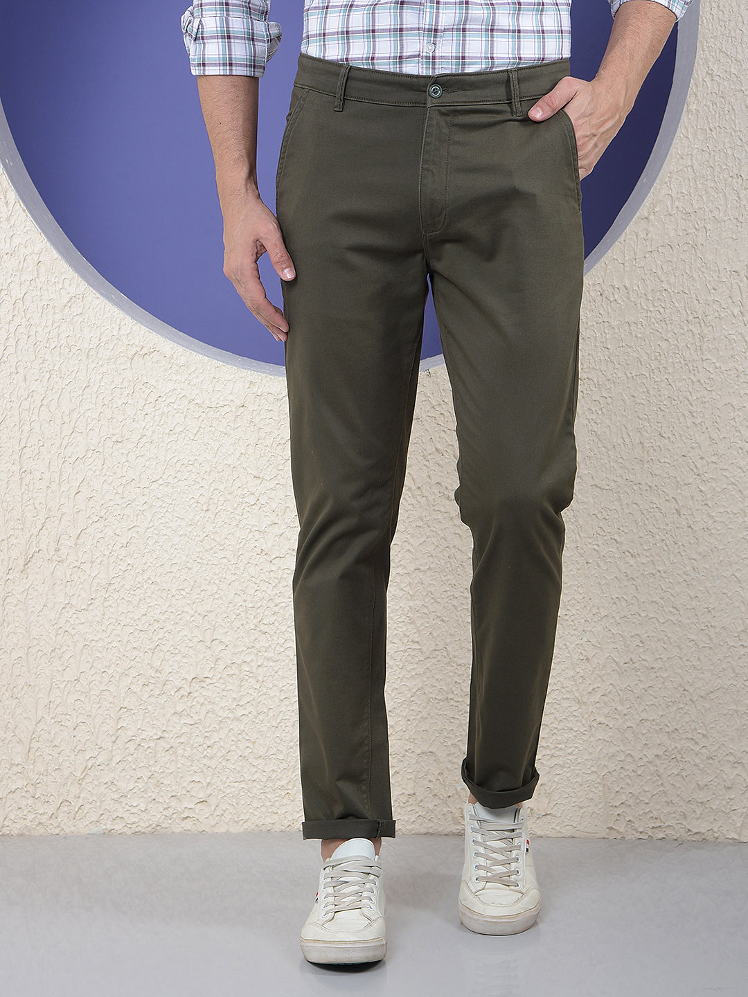 Olive Ease Casual Trouser