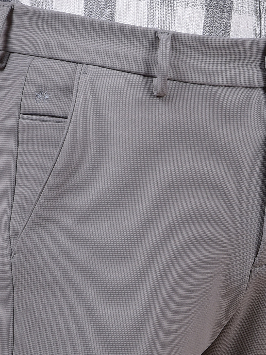 Sleek Silhouette Grey Knitted Trousers