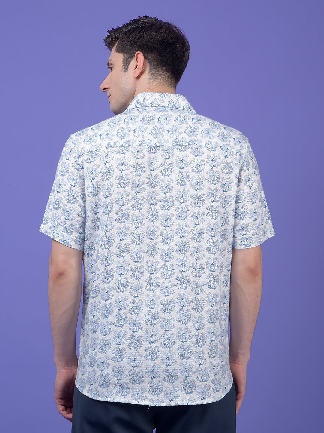Blue Floral Print Shirt
