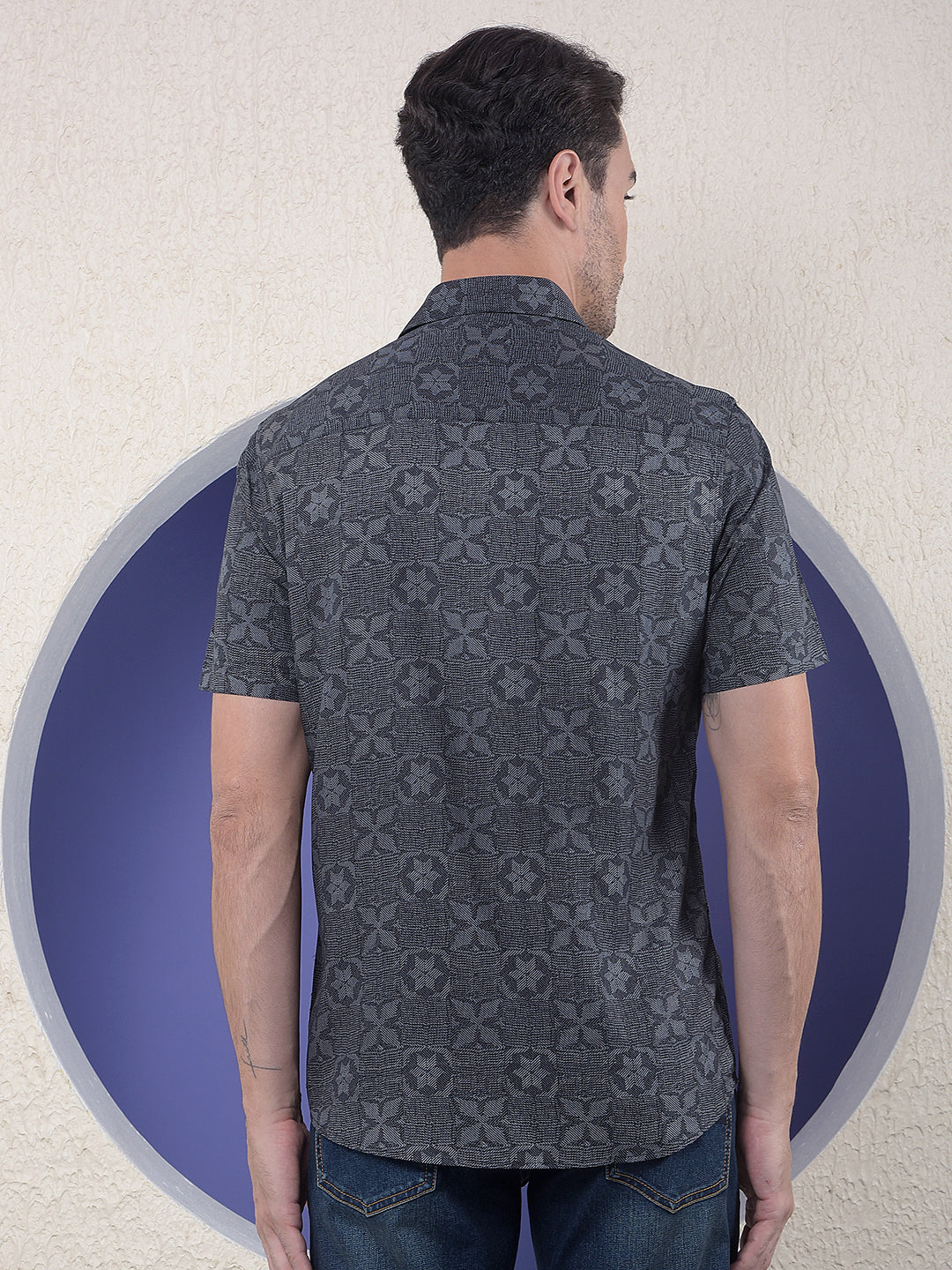 Shadow Mosaic Black Printed Shirt