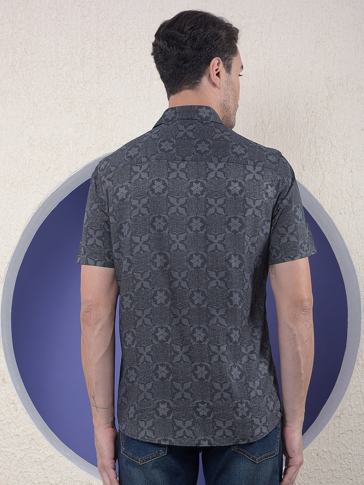 Shadow Mosaic Black Printed Shirt