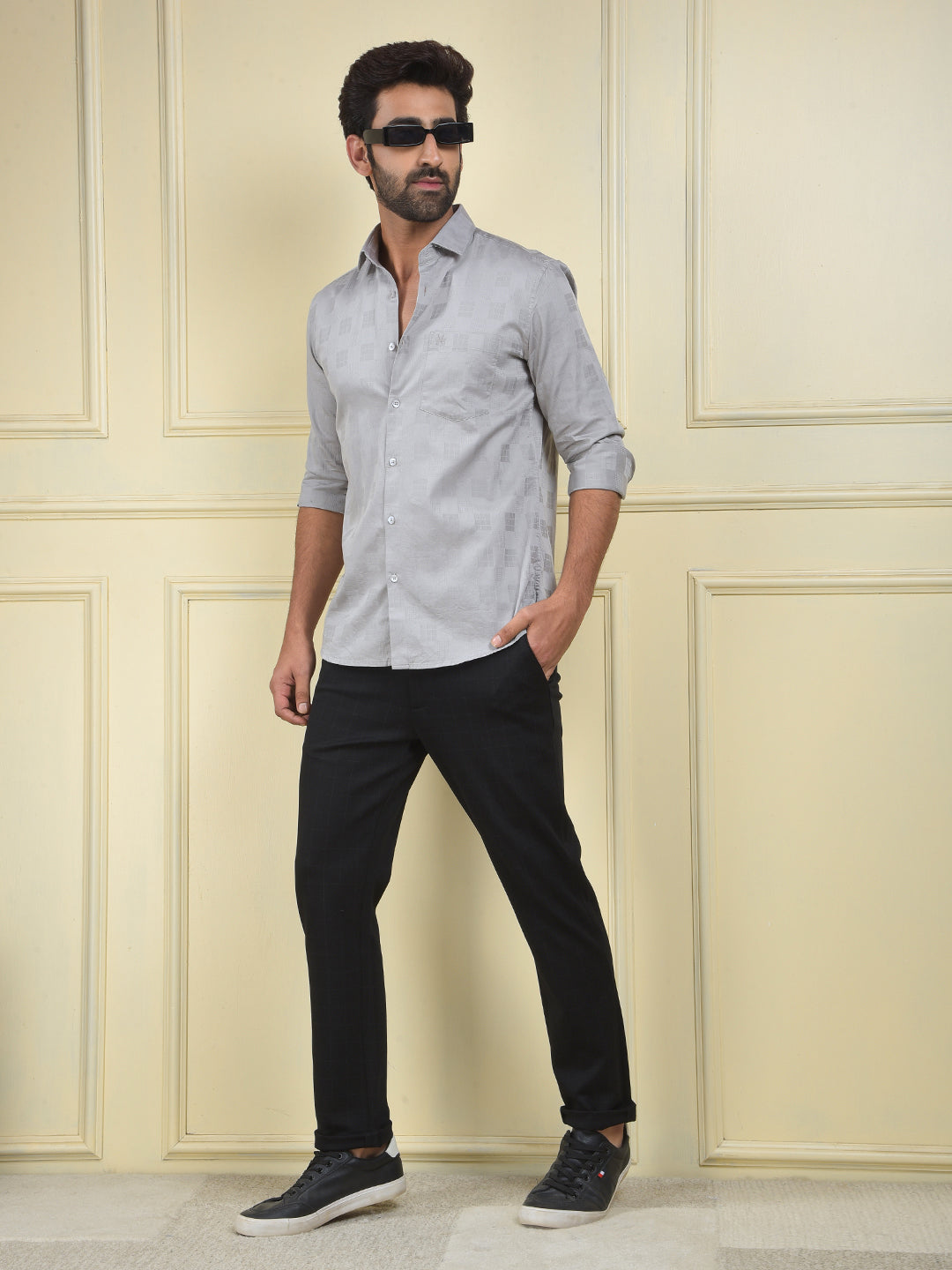 Street Mode Grey 100% Cotton Shirt