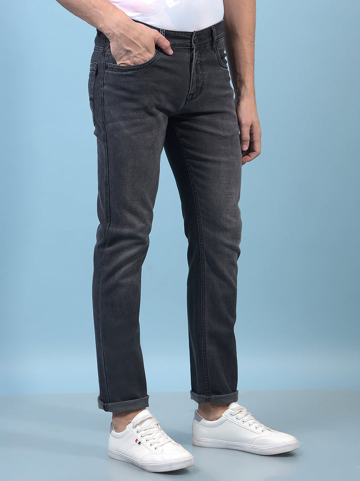 Men's Grey Jeans-Men Jeans-Crimsoune Club