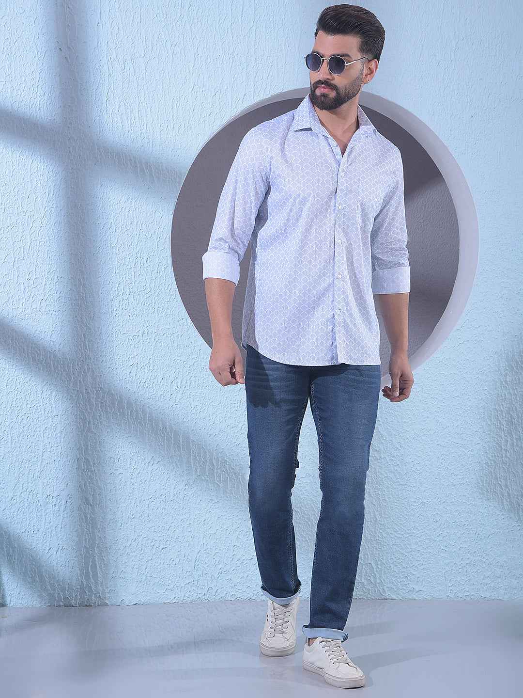 White Printed Shirt