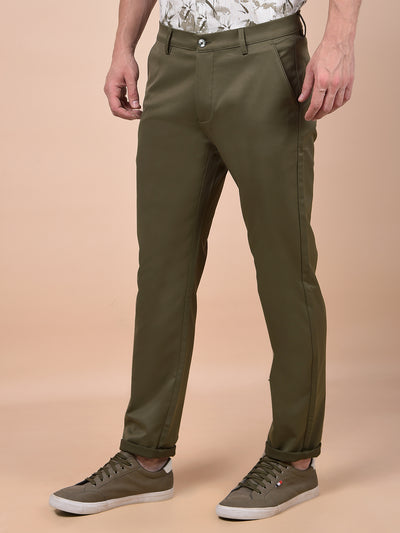Streamlined Olive Trousers
