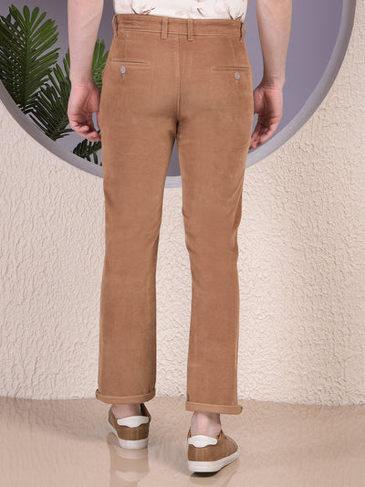 Brown Straight Corduroy Trousers