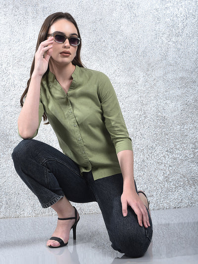 Sage Harmony Mandarin Shirt