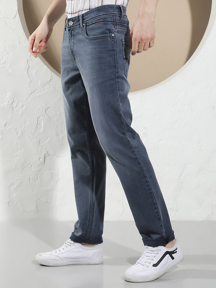 Navy Blue Cotton Jeans