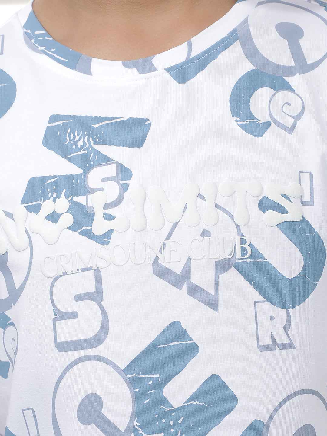 Blue Typographic T-Shirt
