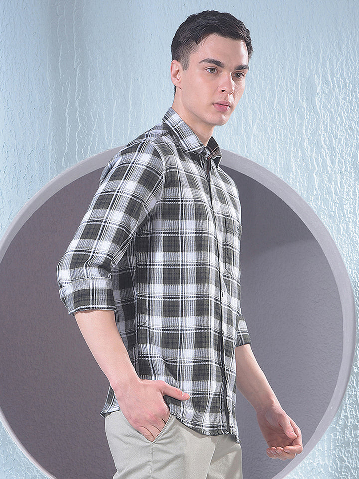 Green Checked 100% Cotton Shirt