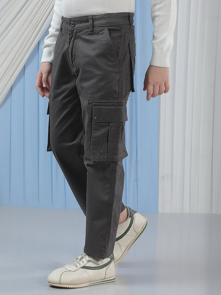 Contemporary Slate Grey Cargo Trousers