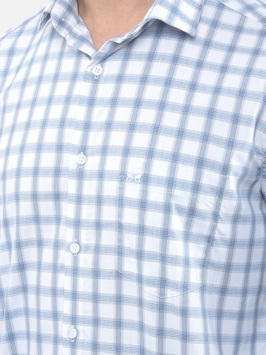 Aether Ice Blue Checked Shirt