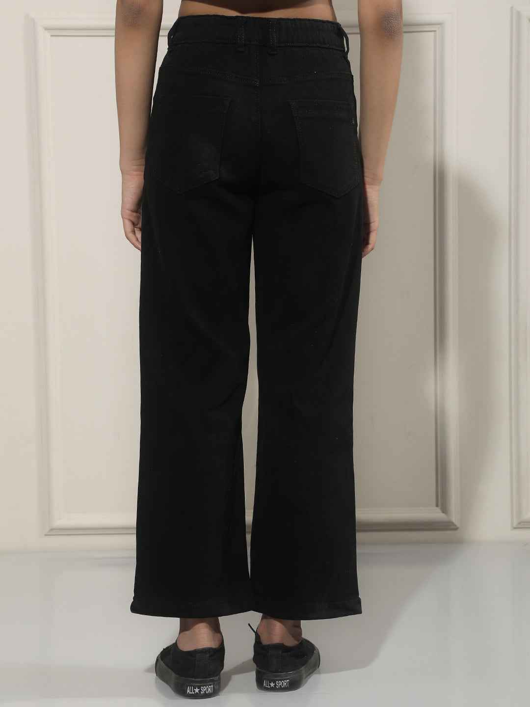 Chic Black Wide Leg Jeans