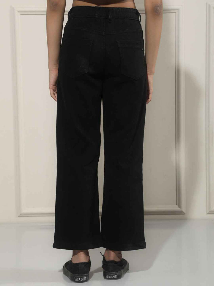 Chic Black Wide Leg Jeans