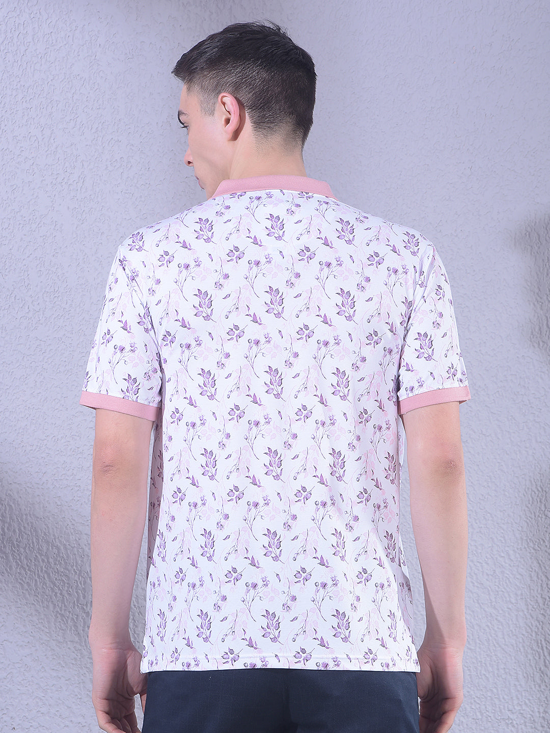 Peach Floral Print T-Shirt