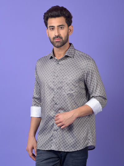 Grey Printed Shirt