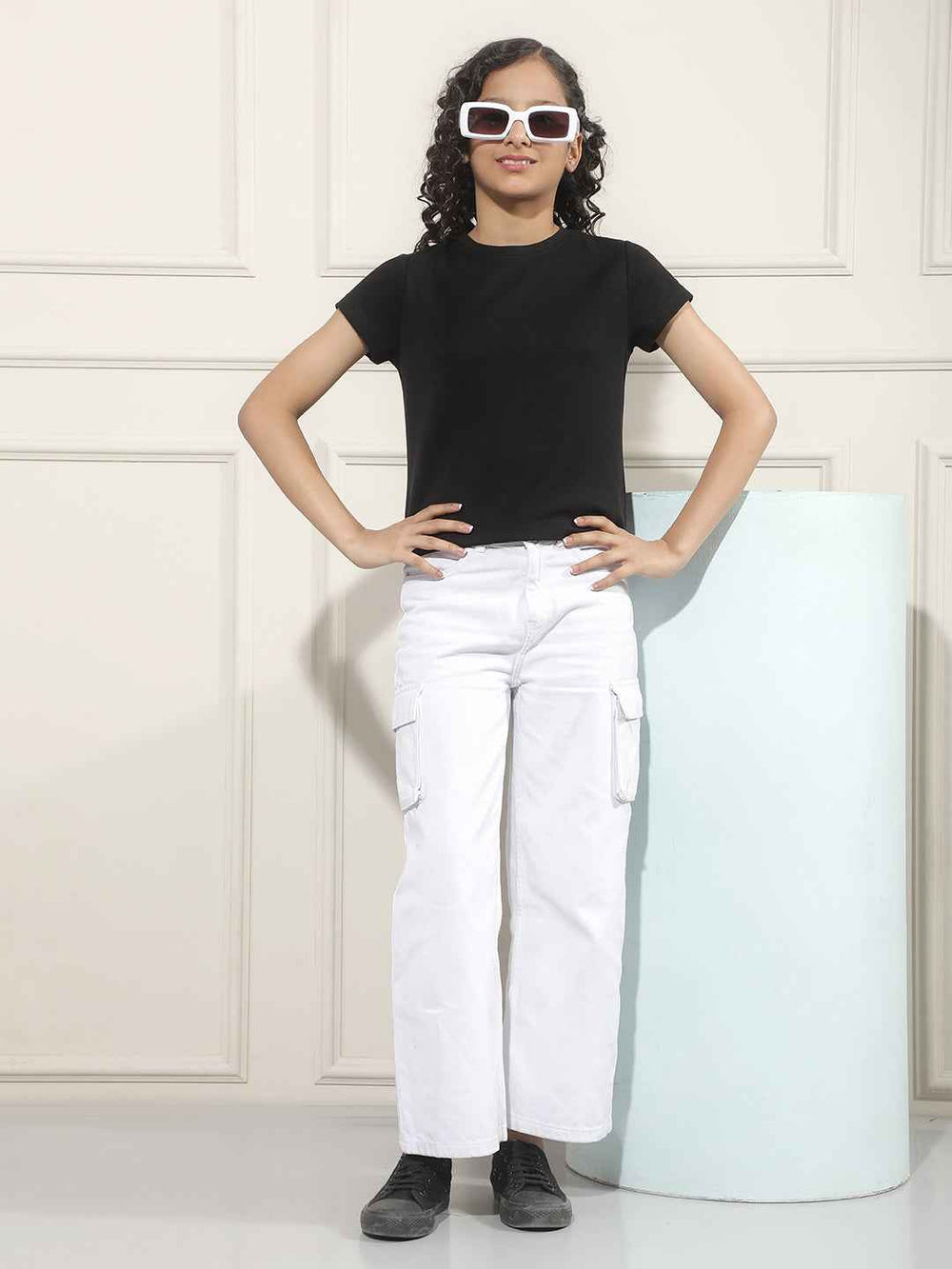 Noir Black Crop T-Shirt