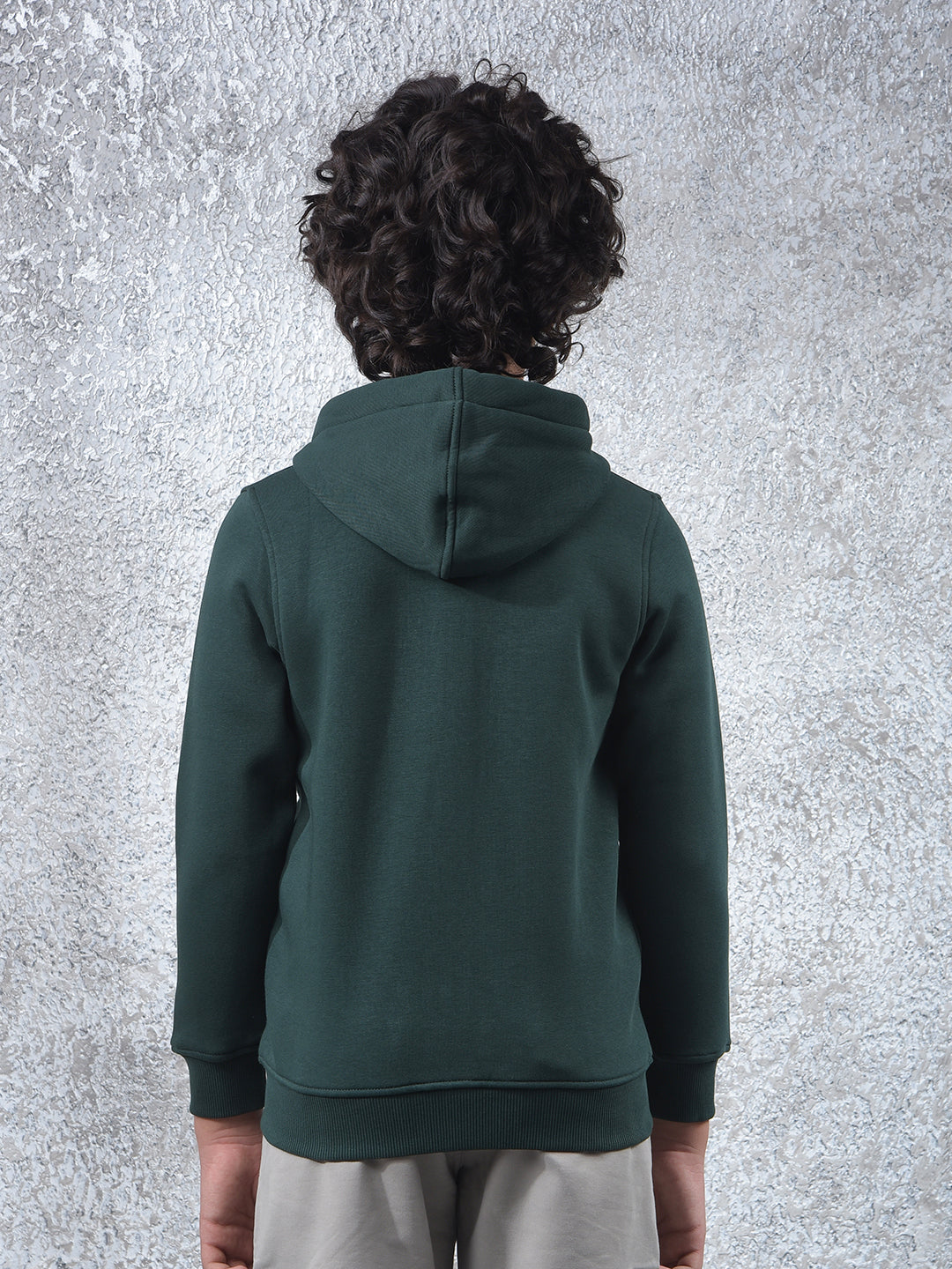 Green Hooded Neck Sweatshirt