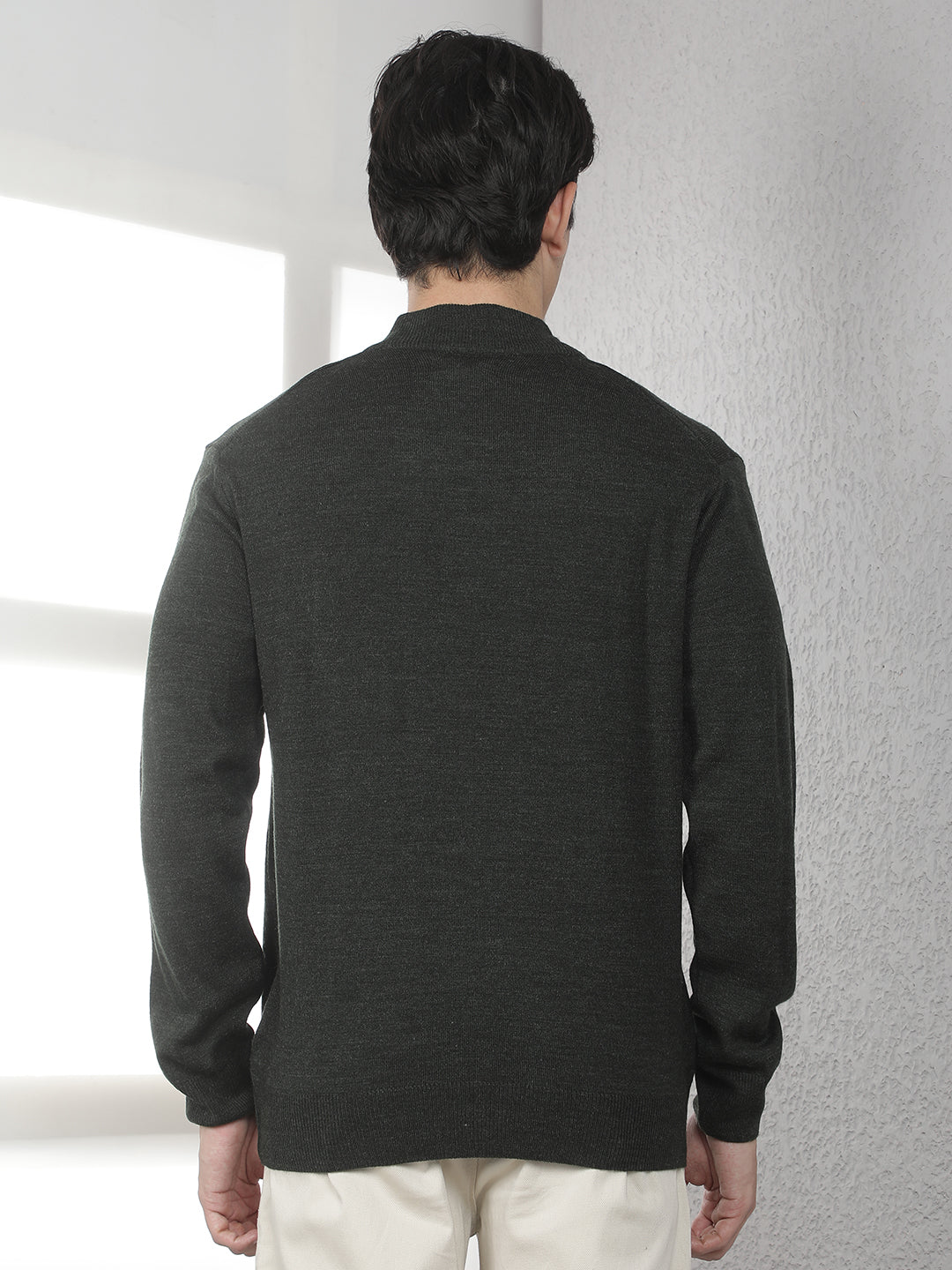 Green High Neck Sweater