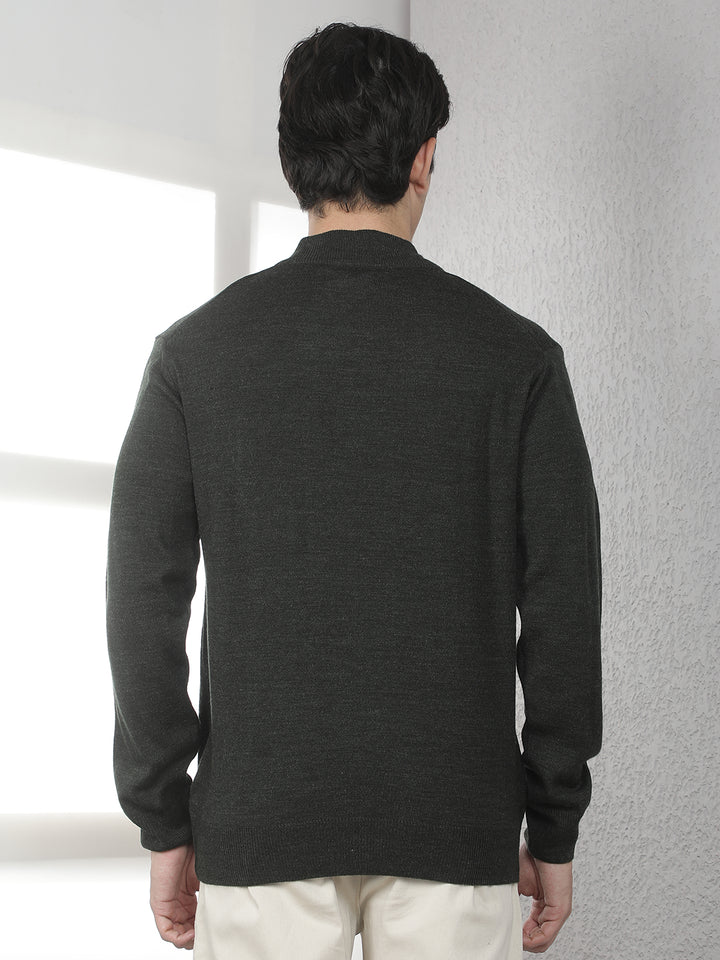Green High Neck Sweater