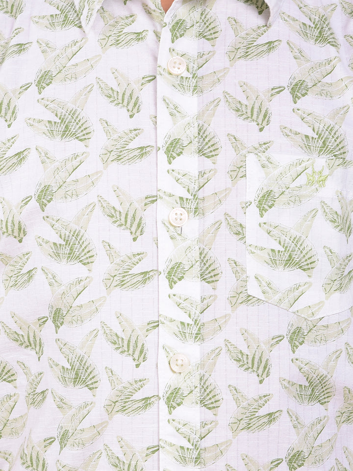 Green Floral Print Shirt