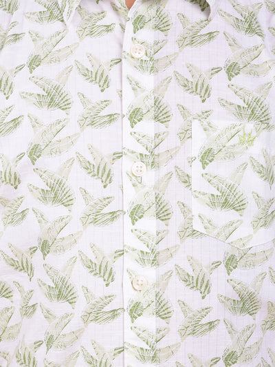 Green Floral Print Shirt