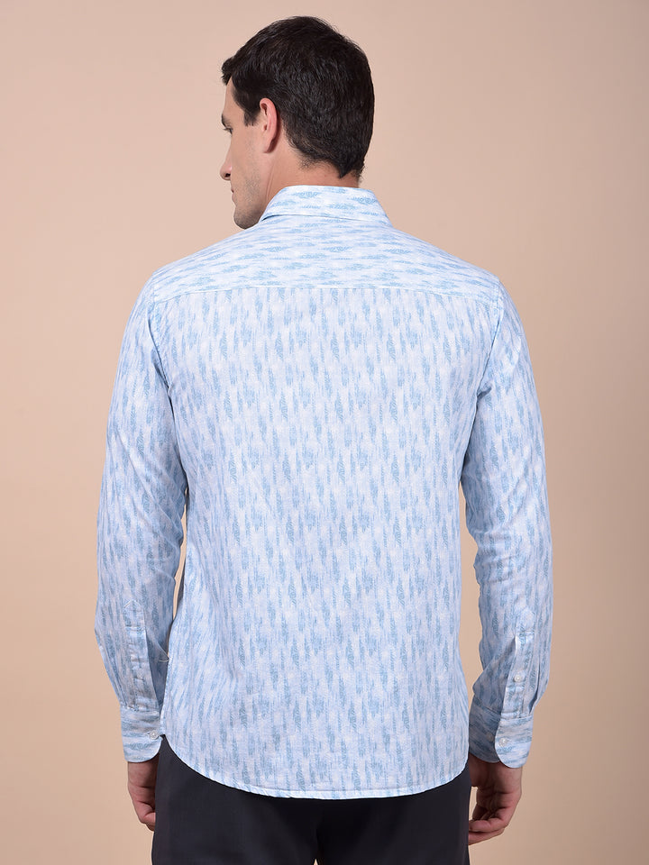 Classique Blue Printed Shirt