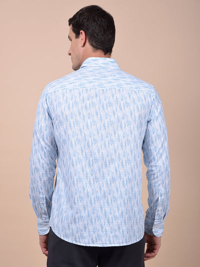 Classique Blue Printed Shirt