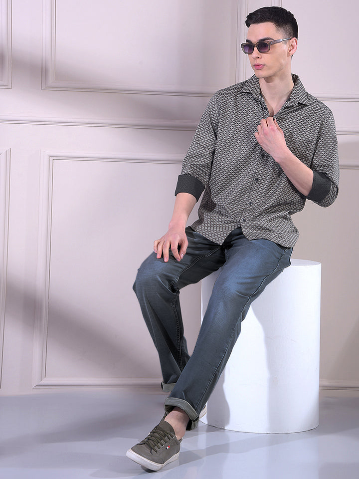 Crisp Light Blue Straight Smooth Jeans