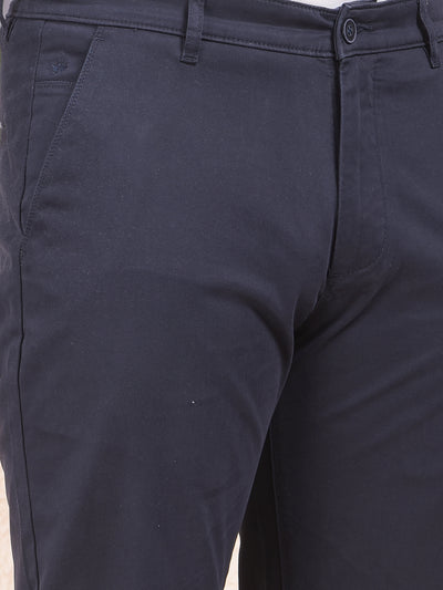 Navy Blue Straight Trousers