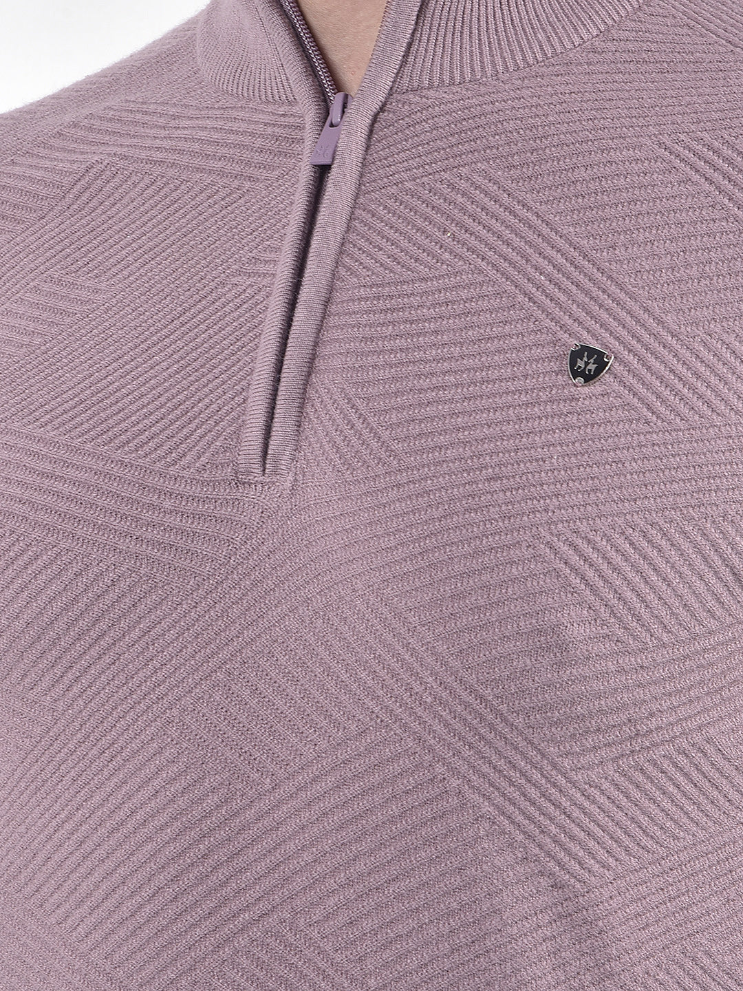 Modern Mauve Textured Sweater