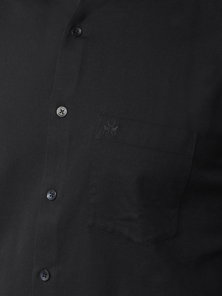 Sharp Fit Black Shirt