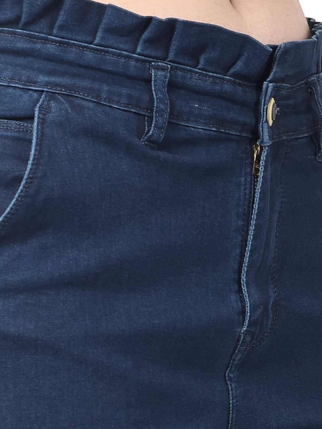 Blue High-Waist Jeans-Women Jeans-Crimsoune Club