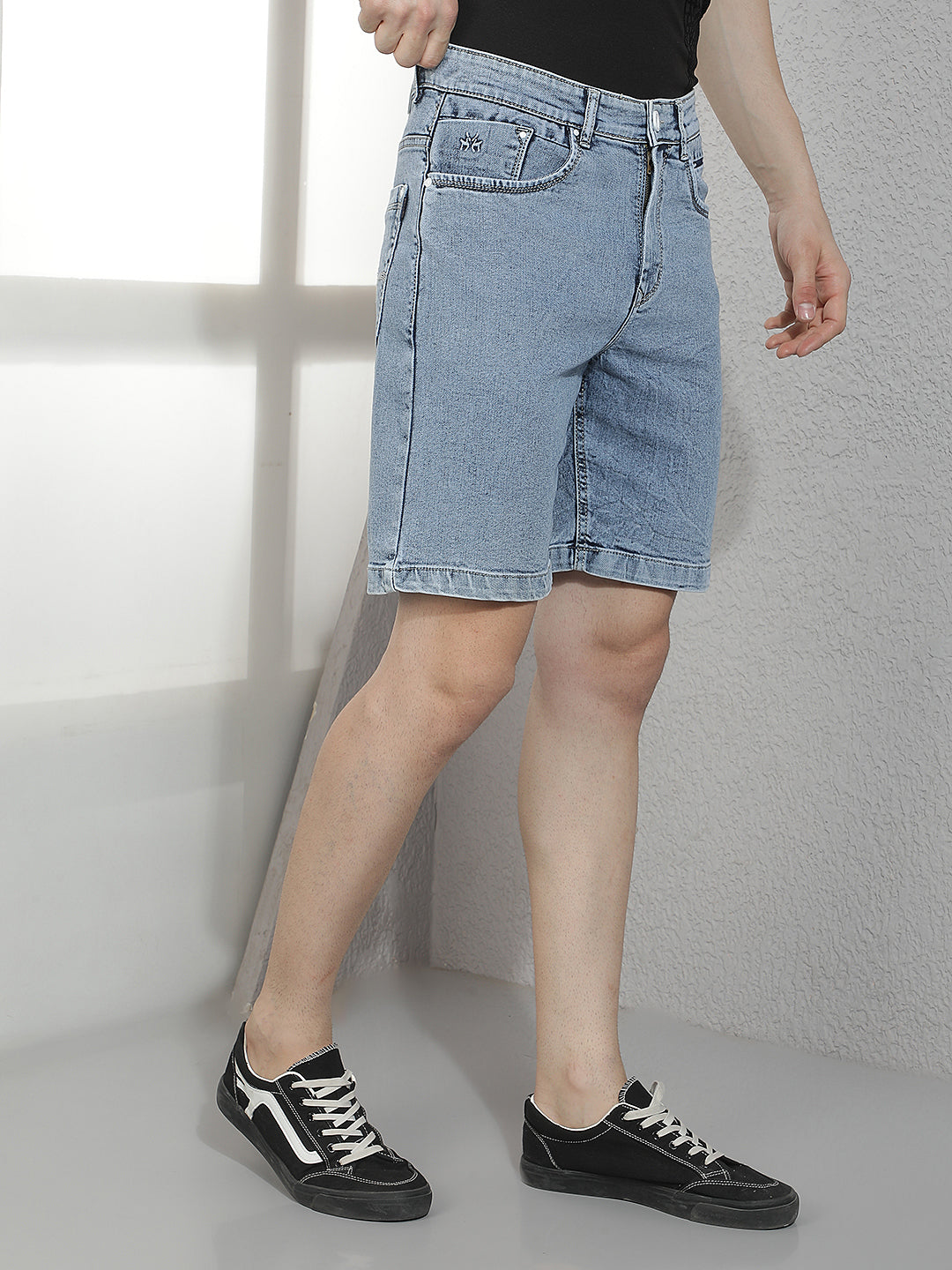 Trendy Light Blue Denim Shorts