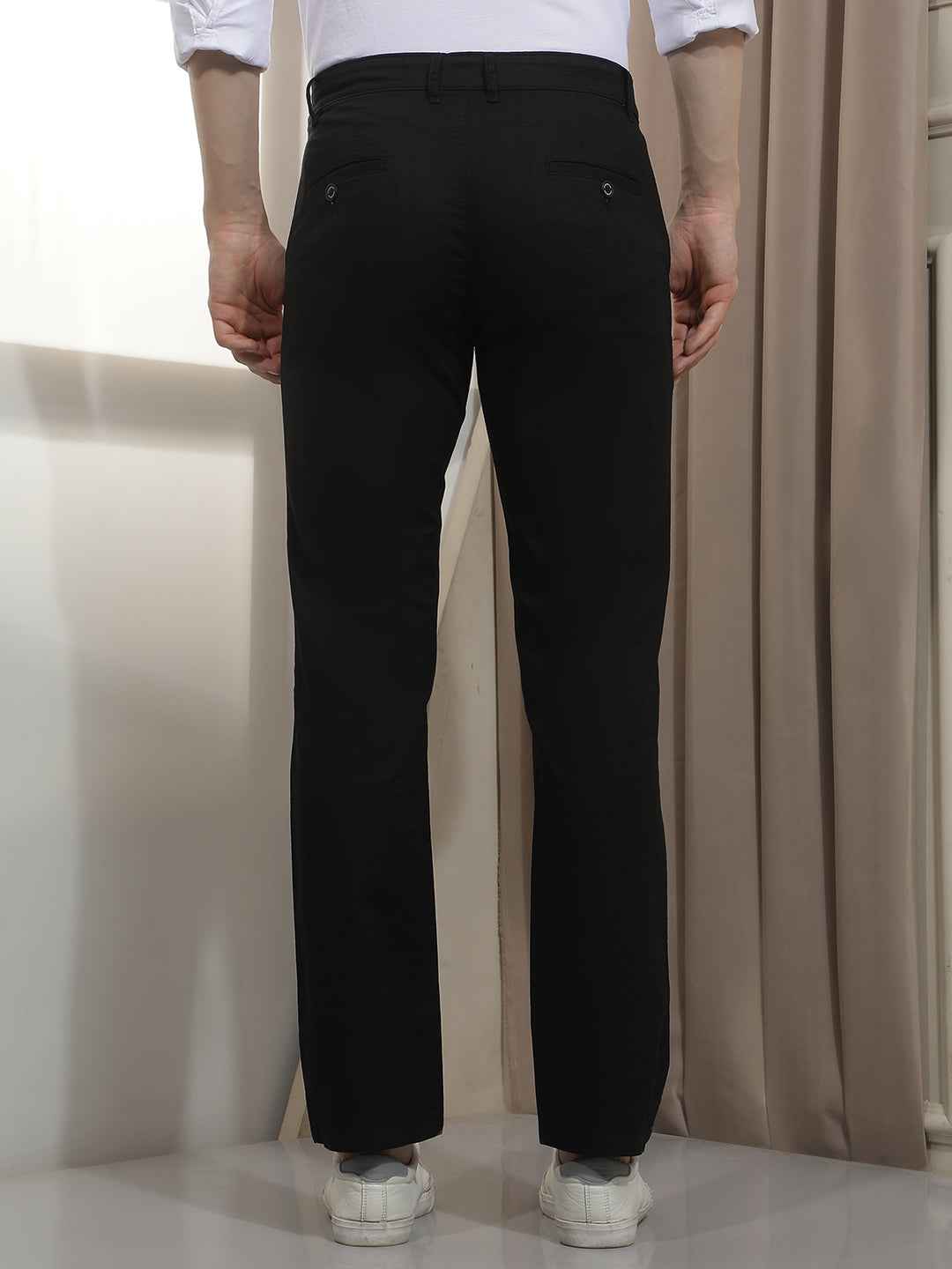Black 100% Cotton Trousers